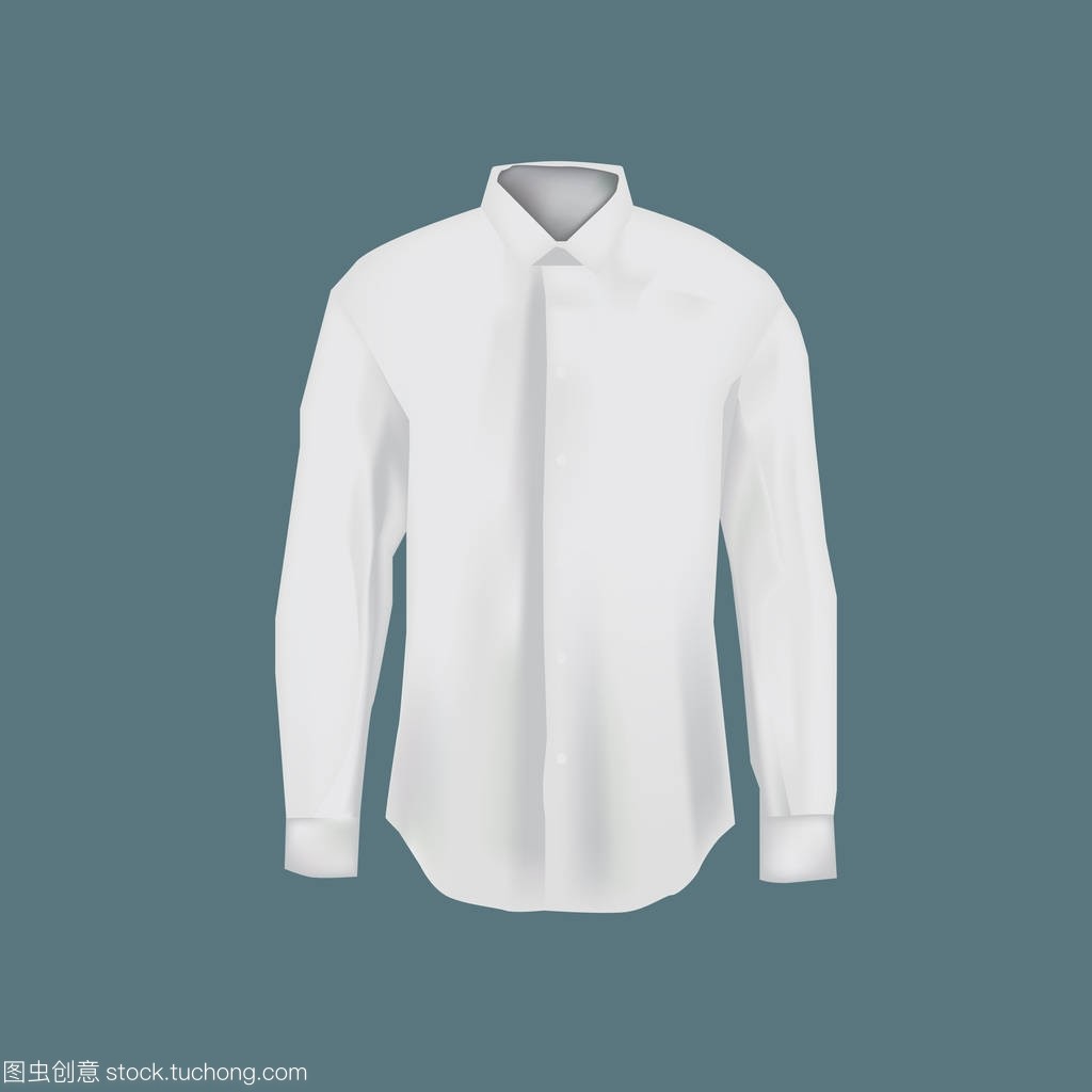 樣機男式白襯衫。男式商務襯衫長袖