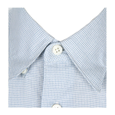 ERMENEGILDO ZEGNA/杰尼亞 男士尖領棉質格紋商務休閑長袖襯衫 UGX30 男士長袖襯衫