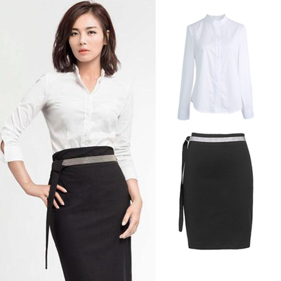 歡樂頌2劉濤安迪同款套裝OL職業裝套裙襯衫工作服面試女裝半身裙