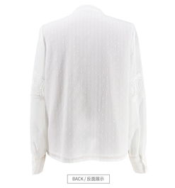 施悅名 2019春季新款韓版氣質(zhì)精致小立領(lǐng)時尚拼接花邊長袖女士襯衫精品