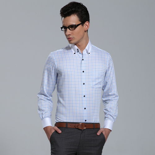 方格長袖襯衫,打造職業(yè)型男